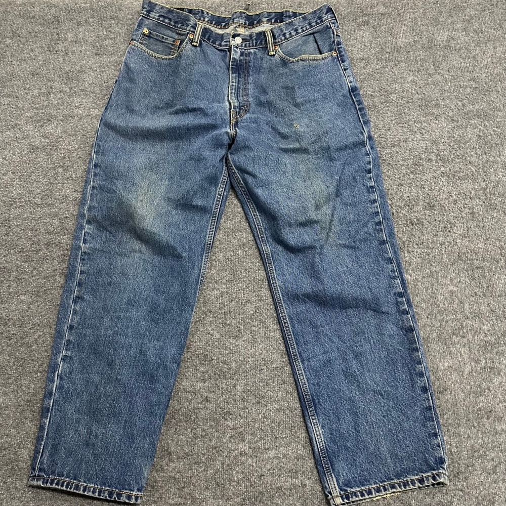 Levi's Jeans Mens Size 38x30 Blue 550 Relaxed Fit Tapered Leg Denim Workwear